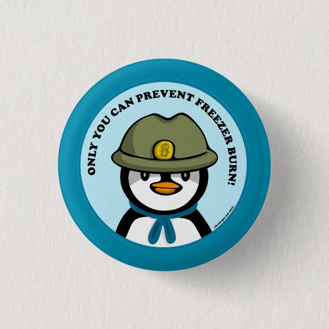 Freezie der Pinguin sagt Button (Vorderseite)