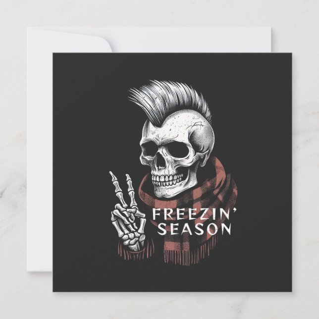 Freezin' Saison Feiertagskarte (Vorderseite)