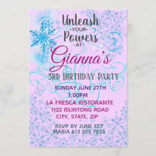 Freezing Snow Magic Invasion Einladung