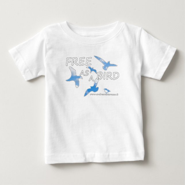 Frei als Vogel Baby T-shirt (Vorderseite)