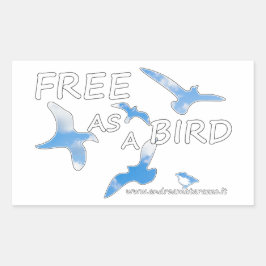 Frei als Vogel Rechteckiger Aufkleber