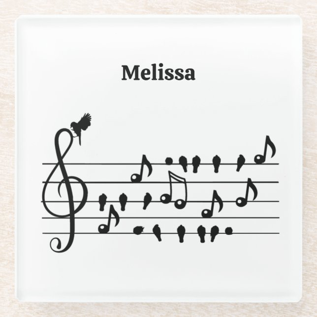 Frei als Vogel, Singvögel Schauspiel als musikalis Glasuntersetzer (Vorderseite)