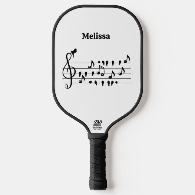 Frei als Vogel, Singvögel Schauspiel als musikalis Pickleball Schläger (Vorderseite)