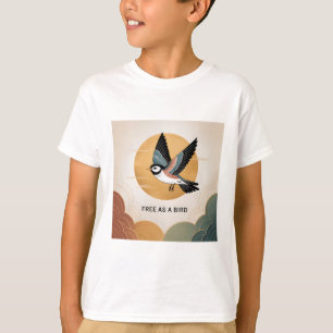 Frei als Vogel - Stilvoll schlucken mit goldener S T-Shirt