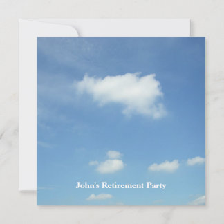 Frei als Wolken/Ruhestand Party Invites Einladung