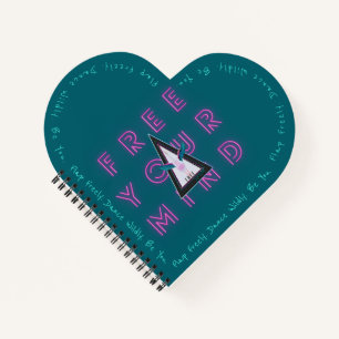 Frei deinen Geist frei Spirituosen Flamingo Herz g Notizbuch