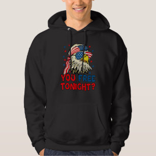 Frei die amerikanische Flagge des Adlers Mullet 4 Hoodie