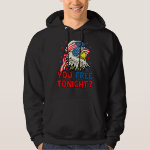 Frei die amerikanische Flagge des Adlers Mullet 4 Hoodie