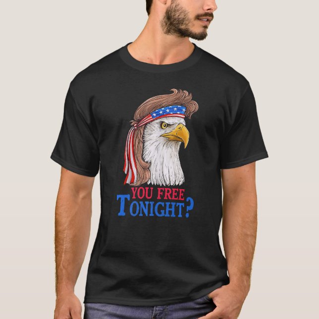 Frei die amerikanische Flagge des Adlers Mullet 4 T-Shirt (Vorderseite)