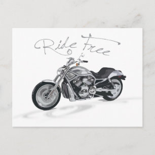 Frei fahren postkarte