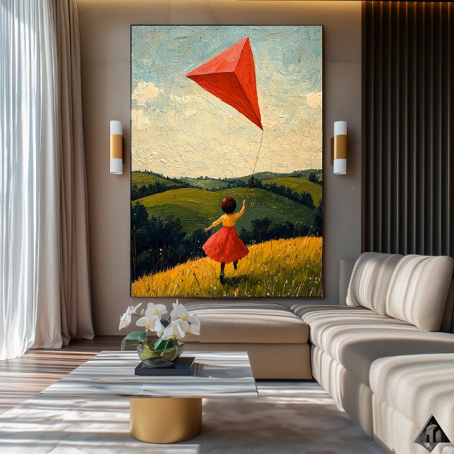 Frei fliegen - Naïf Kinderfreude Art Poster (Von Creator hochgeladen)