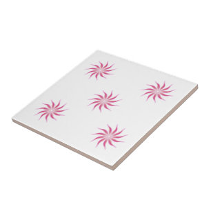 Frei fließende florale hübsche rosa Blätter Kunst Fliese