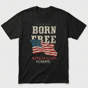Frei geborener amerikanischer klassischer patrioti T-Shirt