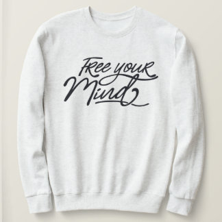 Frei Ihren Mind Positive Yoga Quote Script Schrift Sweatshirt