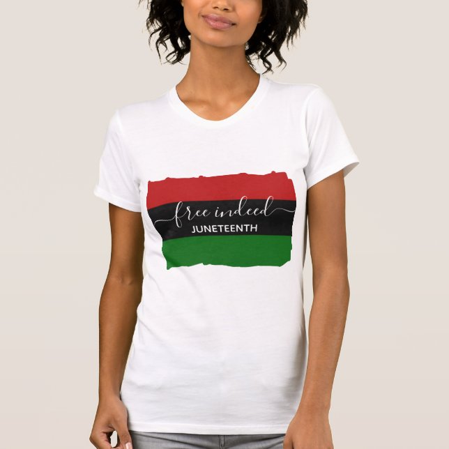 FREI INDEED Pan African JUNETEENTH T-Shirt (Vorderseite)