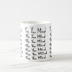FREI! Motivierend Kalligraphie Kaffeetasse