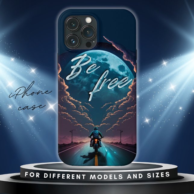 frei | Motorradfahren im T - Shirt Mondlicht Case-Mate iPhone Hülle (Von Creator hochgeladen)