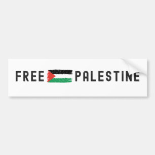 FREI PALESTINE weiß Autoaufkleber