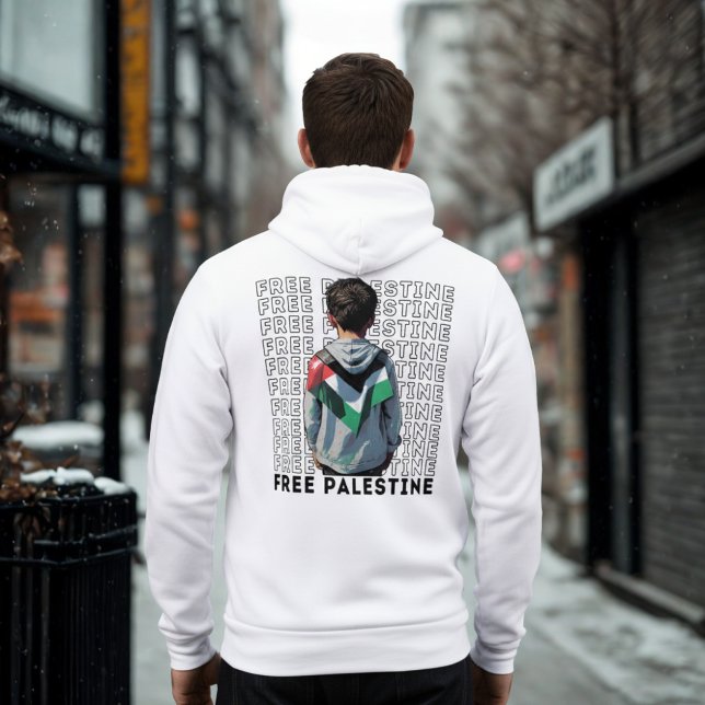 FREI PALESTINE weiß Hoodie (Von Creator hochgeladen)