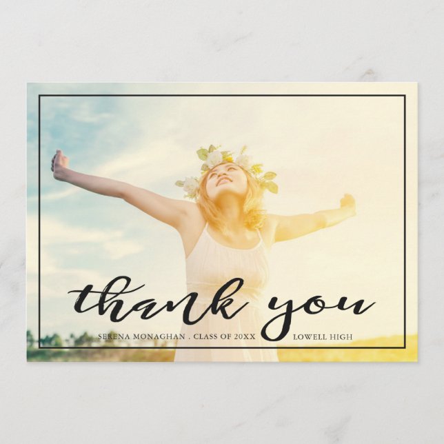 Frei und fokussiert | Abschluss Vielen Dank | Dunk Dankeskarte (Vorderseite)