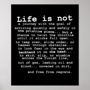 Frei von Bedauern Dirt Bike Motocross Poster