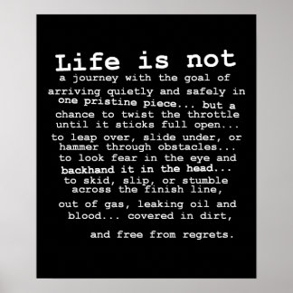 Frei von Bedauern Dirt Bike Motocross Poster