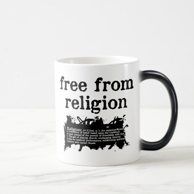 frei von religiös verändernder Tasse (Rechts)