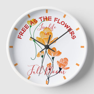 Frei wie die gelben orangen Ginkoblätter Uhr