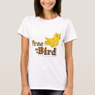 Frei wie ein Vogel frei als ein Vogel-Gelb-Vogel T-Shirt