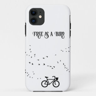 Frei wie ein Vogel Radfahren Leben Schwarz-Weiß-Ku Case-Mate iPhone Hülle
