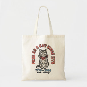 Frei wie eine Katze seit 1776 Patriotische Katze 4 Tragetasche