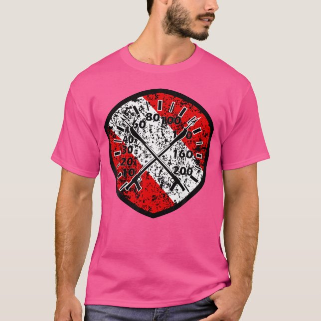 Freibeförderung mit Taucherflagge T-Shirt (Vorderseite)