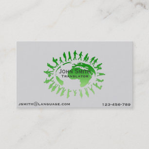 Freiberuflich tätiger Übersetzersprachinterpret Visitenkarte
