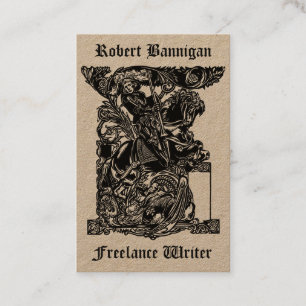 Freiberufliche Dienstleistungen Mittelalterlicher  Visitenkarte