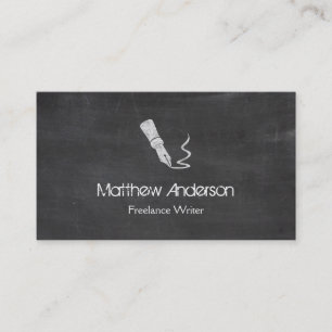 Freiberuflicher Autor - Blackboard Tafel Look Visitenkarte