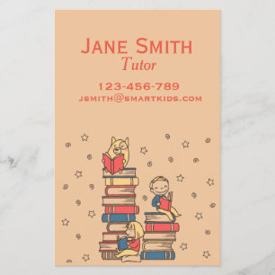 Freiberuflicher Lektorat oder Lehrer für Kinder Flyer