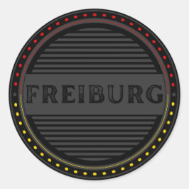 Freiburg City Pride Emblem – German Identity Runder Aufkleber