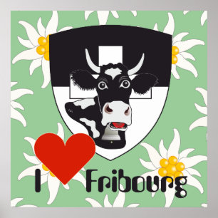 Freiburg Fribourg Schweiz Suisse Poster