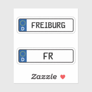 Freiburger Kennzeichen, deutsches Kennzeichen für  Aufkleber