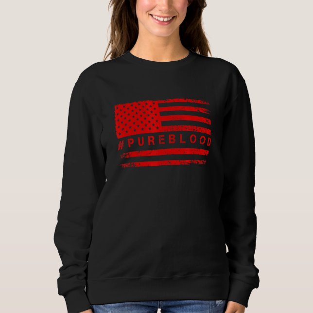 Freie amerikanische Flagge Reinblut reines Blut Sweatshirt (Vorderseite)