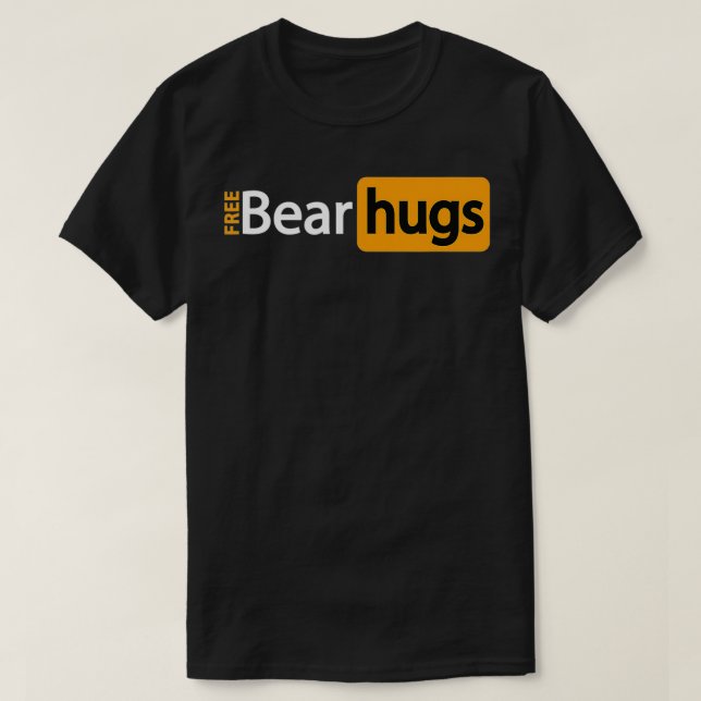 Freie Bärenhugs von lustigen Freie Schwule mit Gay T-Shirt (Design vorne)