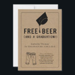 Freie Bier Funny 2025 Graduation Party Einladung<br><div class="desc">Gratis Bier (Und ein Abschluss!) Funny Einladung für eine lustige Abschlussfeier. Das Biertoastwerk ist handgezeichnet auf einem wunderbar rustikalen Krafthintergrund. Die Koordination von UAWG,  Details,  Registrierung,  Dankeschön-Karten und anderen Artikeln sind in der 'Rustic Brewery Line Art' Collection in meinem Geschäft verfügbar.</div>