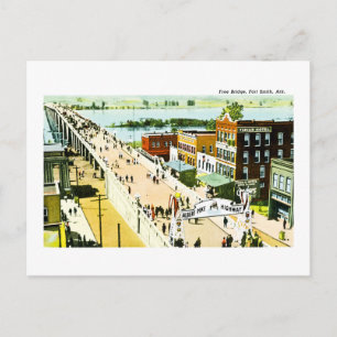 Freie Brücke, Fort Smith, Arkansas. Postkarte