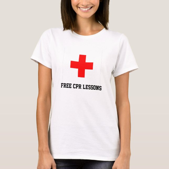 Freie CPR-Lektionen T-Shirt (Vorderseite)