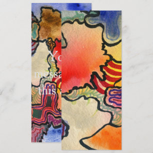 Freie Form von abstrakten coolen und warmen Farbze Einladung