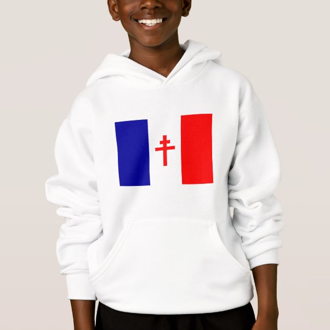 Freie französische Kraft-Flagge Hoodie (Vorderseite)