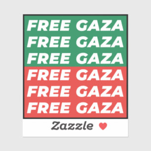 Freie Gaza - Farben für die palästinensische Flagg Aufkleber