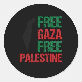 Freie Gaza-Streifen - Freie Palästina Runder Aufkleber
