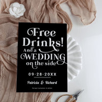 Freie Getränke Funny Lässig Wedding retten das Dat