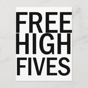 Freie High Fives Postkarte